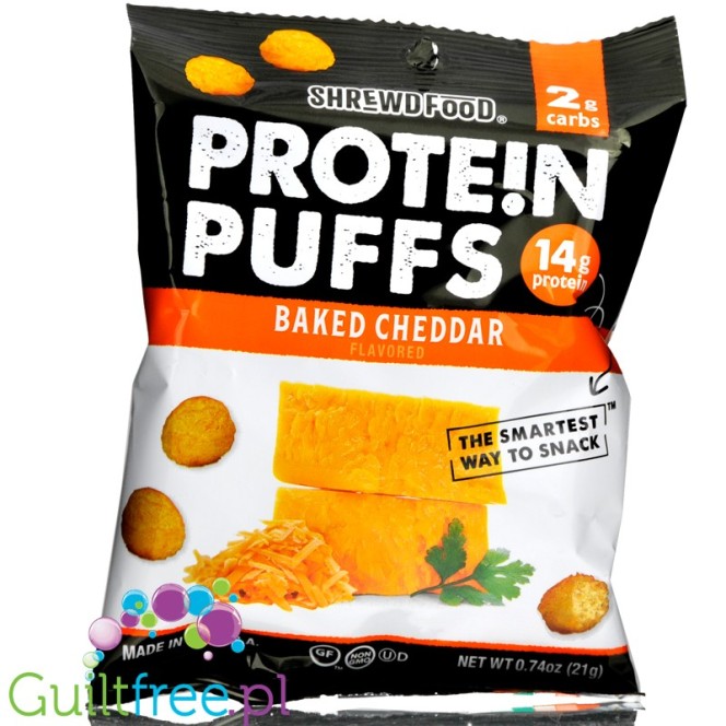 Shrewd Food Protein Puffs Baked Cheddar - proteinowe chrupki serowe
