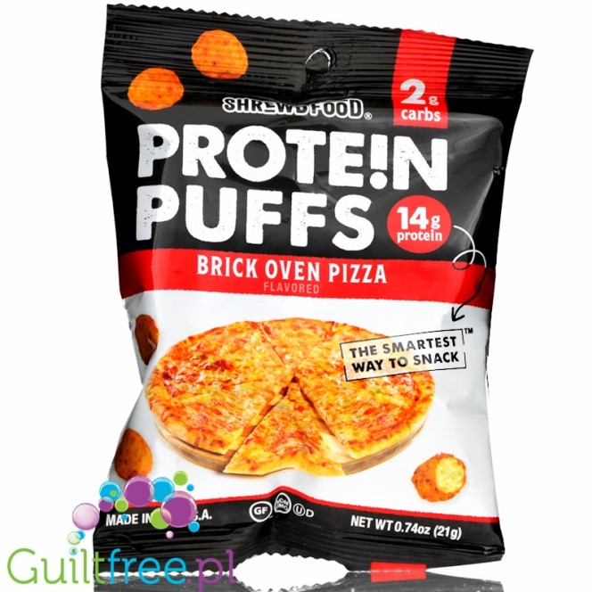 Shrewd Food Protein Puffs Brickoven Pizza - proteinowe chrupki serowo-pizzowe