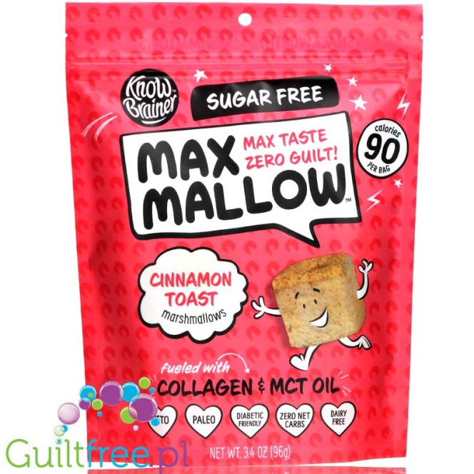 Know Brainer Max Mallow Cinnamon Toast - keto pianki marshmallow cynamonowe z koleganem i MCT