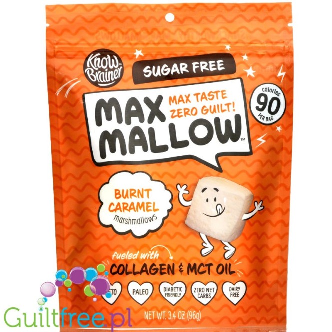 Know Brainer Foods Max Mallow Burnt Caramel, sugar free ketogenic marshmallow