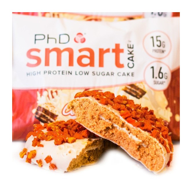 PhD Smart Cake ™ Carrot Cake white chocolate covered no added sugar cookie with raspberry filling