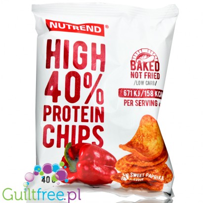 Nutrend Protein Chips Sweet Paprika - vegan baked protein chips with fava beans