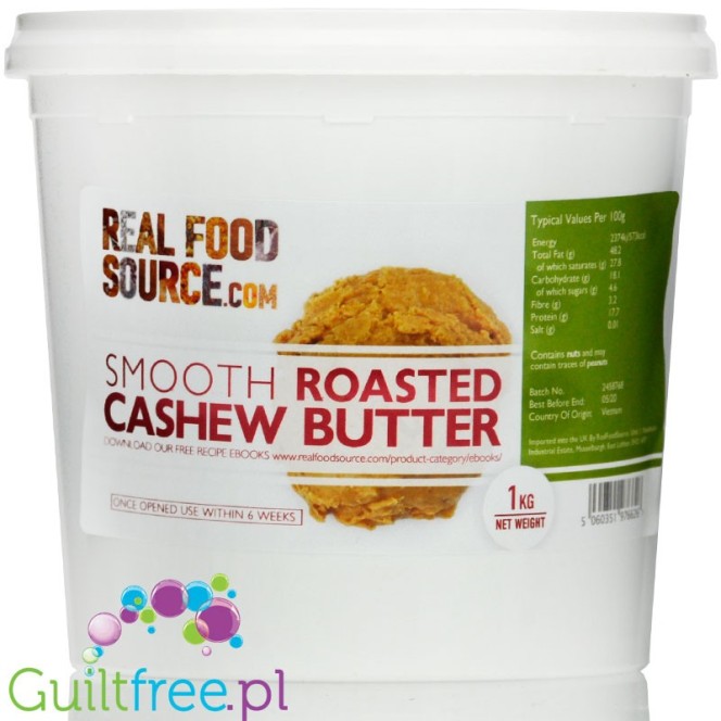 RealFoodSource Roasted Cashew Butter 100% (1KG)