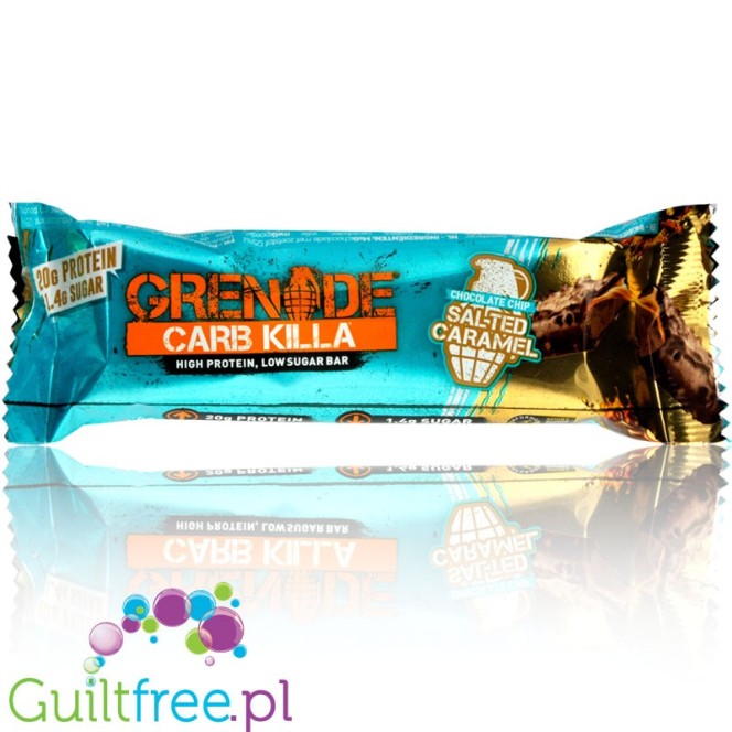 Grenade Carb Killa Chocolate Chip Salted Caramel, baton białkowy 20g białka