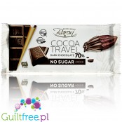 Cocoa Travel ciemna czekolada 70% bez dodatku cukru i bez oleju palmowego