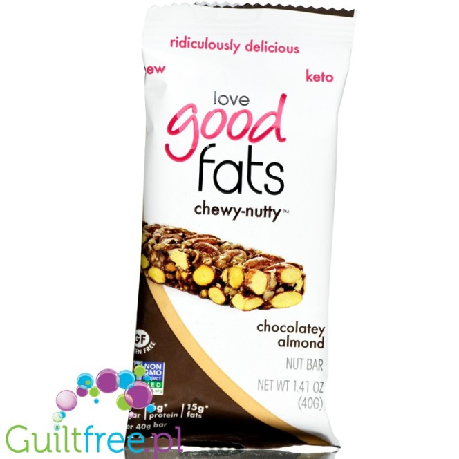 Love Good Fats Chewy-Nutty Bar, Chocolatey Almond