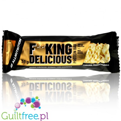 Allutrition F**king Delicious Caramel Peanut - baton proteinowy 20g białka
