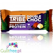 Tribe Vegan Protein Double Chocolate - wegański baton białkowy bez słodzików, Podwójna Czekolada