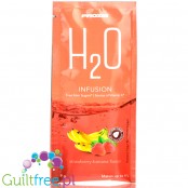 Prozis H2O Infusions Strawberry-Banana sugar free instant drink in a sachet, with vitamin C