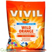 Vivil Wild Orange - cukierki bez cukru z witaminą C, smak pomarańczowy