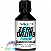 BiotechUSA Zero Drops Coconut Macaron liquid sweetened flavoring drops