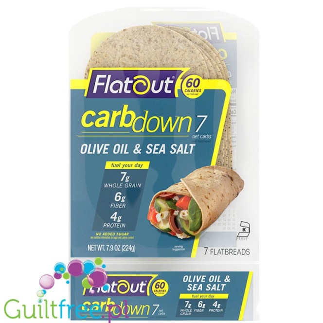 Flatout CarbDown Olive Oil & Sea Salt wrapsy 60kcal & 7g węglowodanów
