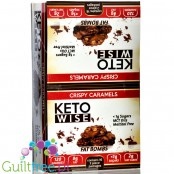 Healthsmart Keto Wise Fat Bomb, Crispy Caramels BOX x 16 CHOCOLATES