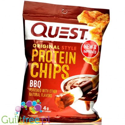 Quest Protein Chips - Proteinowe Chipsy, BBQ 21g białka