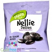 Nellie Dellies Stevia Sweet Liquorice - słodkie żelki lukrecjowe bez cukru i bez maltitolu