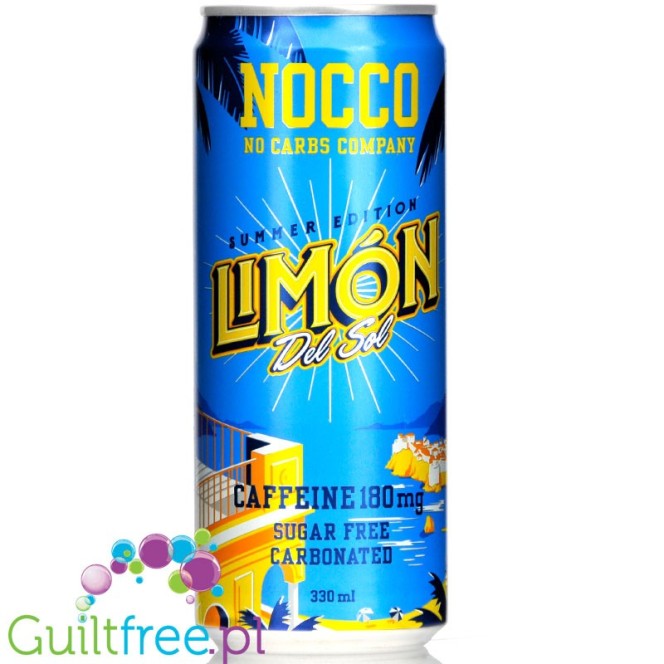 NOCCO BCAA Limón Del Sol - napój bez cukru z BCAA i kofeiną, Cytryna & Limonka