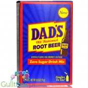 Dad's Root Beer Zero Sugar Drink Mix Singles To Go, sugar free instant sachets