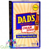 Dad's Cream Soda Zero Sugar Drink Mix Singles To Go, sugar free instant sachets