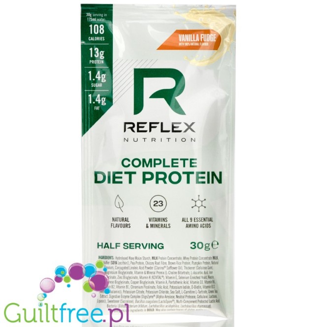 Reflex Nutrition Complete Diet Protein Vanilla Fudge - odżywka proteinowa MRP, saszetka, Wanilia & Krówka