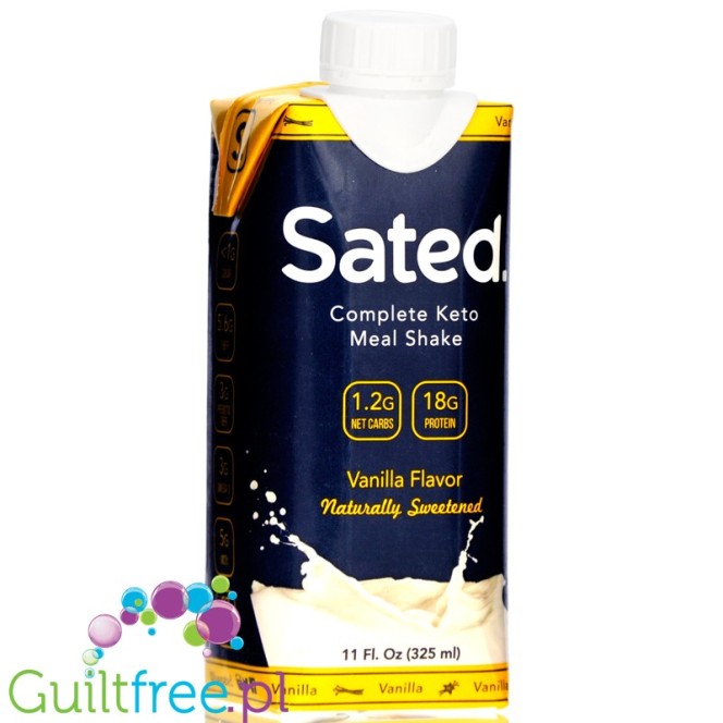 Sated Complete Keto Meal Shake Ready-to-Drink, Vanilla