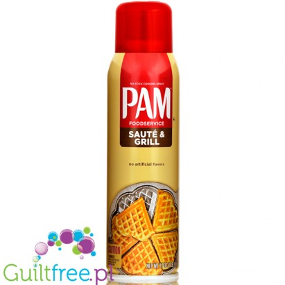 PAM Sauté & Grill Cooking Spray - rape spray for the caloric frying of fish and meat