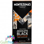 Montezuma's Absolute Black 100% Cocoa Solids with Orange & Cocoa Nibs 90G