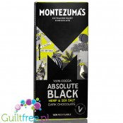 Montezuma's Absolute Black Hemp & Sea Salt - keto czekolada 100% kakao z ziarnem konopi i solą morską
