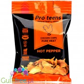 ProTeens Chicken Chips Hot Pepper - pikantne chipsy z kurczaka 78% białka