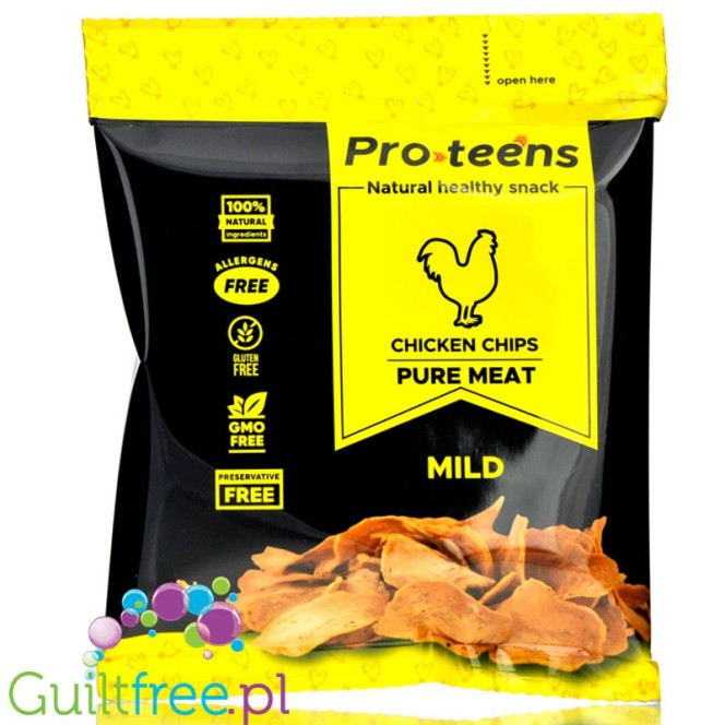 ProTeens Chicken Chips Mild - chipsy z kurczaka z czosnkiem 78% białka