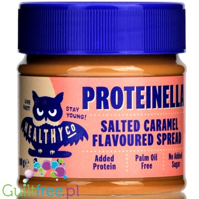 HealthyCo Proteinella Salted Caramel - proteinowy krem Solony Karmel, bez cukru i oleju palmowego