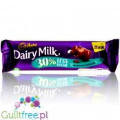 Cadbury Dairy Milk batonik czekoladowy 30% mniej cukru, bez słodzików