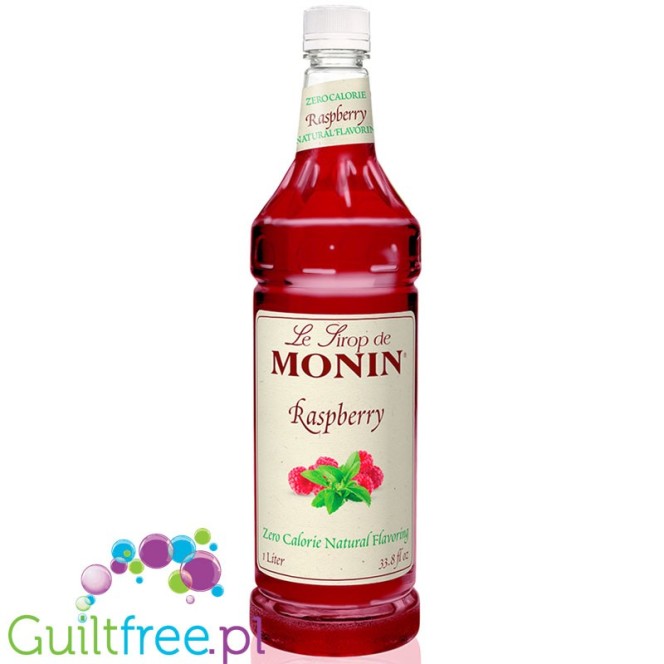 Monin Raspberry Natural - syrop zero kalorii tylko z naturalnymi słodzikami