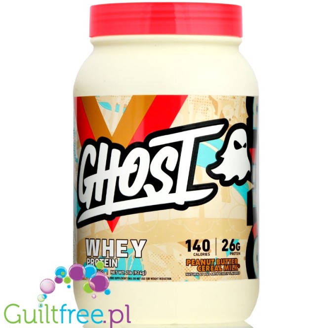 Ghost 100% Whey Peanut Butter Cereal Milk - odżywka białkowa z WPI, WPH i kompleksem enzymów