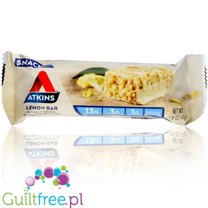 Atkins Snack Lemon Bar, protein bar without maltitol, only 150kcal