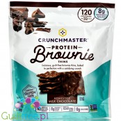 Crunchmaster Protein Brownie Thins Milk Chocolate - chrupiące listki w posypce kakaowej