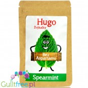 Hugo Spearmint, guma do żucia bez cukru i aspartamu, tylko z ksylitolem z miętą kędzierzawą