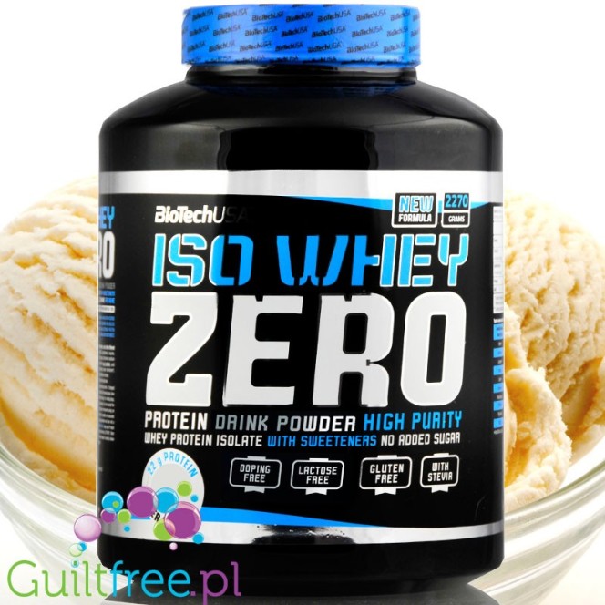 BioTech USA Iso Whey Zero 2,27kg, Vanilla lactose free protein powder