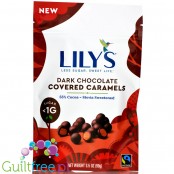 Lily's Sweets Covered Caramels, Dark Chocolate sweetened with stevia and erythritol