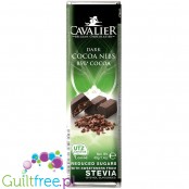 Cavalier Stevia ciemna czekoladka 85% kakao z palonymi ziarnami kakaowca bez dodatku cukru