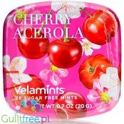 Velamints Expressions Stevia Cherry Acerola, pudrowe cukierki miętowe bez cukru