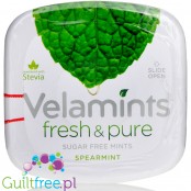 Velamints Stevia Fresh & Pure, Spearmint, miętówki bez cukru