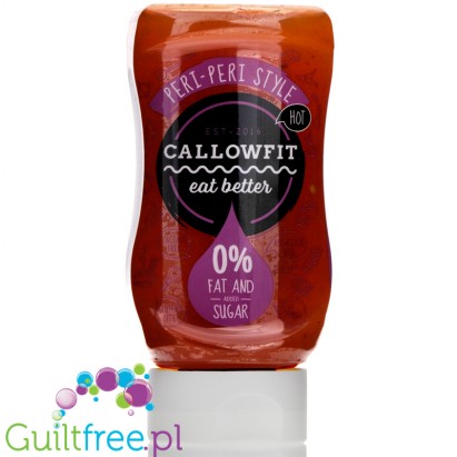 Callowfit Peri Peri sauce 300ml - fat free, sugar free, low calorie sauce