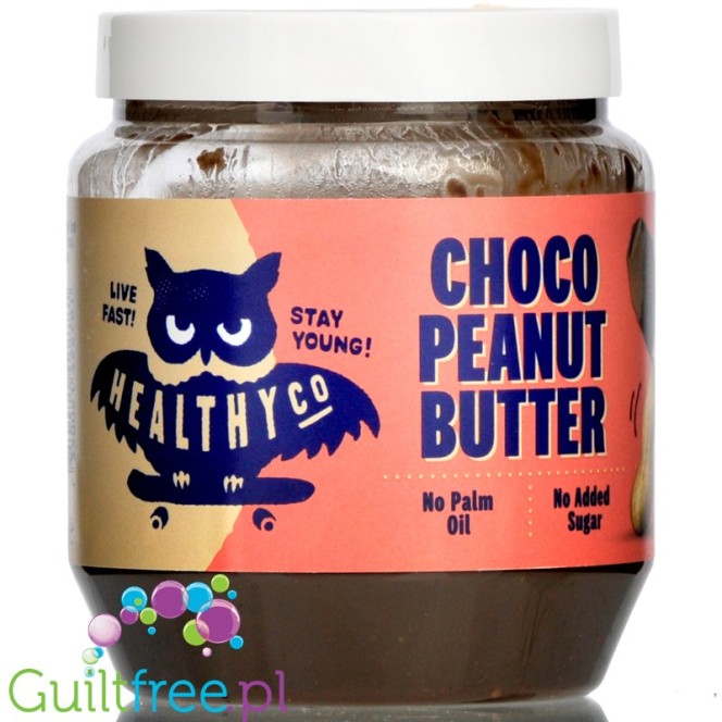 HealthyCo Choco Peanut - krem fistaszkowo-czekoladowy, bez cukru i oleju palmowego 400g
