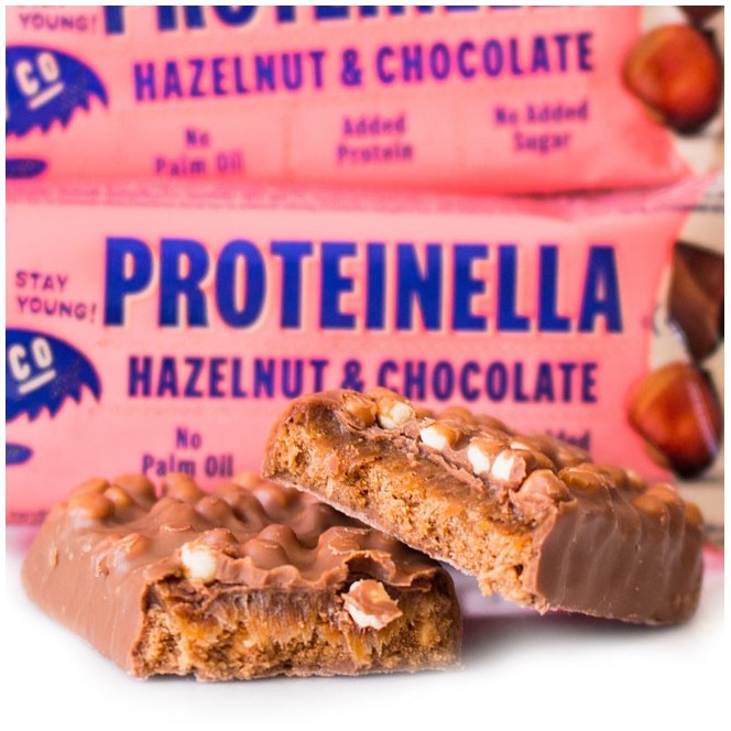 HealthyCo Proteinella Bar Hazelnut & Chocolate - baton bez sukralozy i oleju palmowego