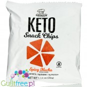 Genius Gourmet Keto Chips, Spicy Nacho - pikantno-serowe keto chipsy z MCT