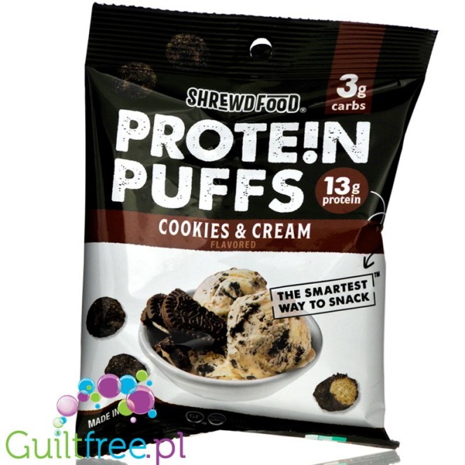 Shrewd Protein Puffs, Cookies & Cream - chrupki białkowe z izolatem białka