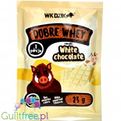WK Dzik Dobre Whey, WPC 80 sachet 30g, White Chocolate