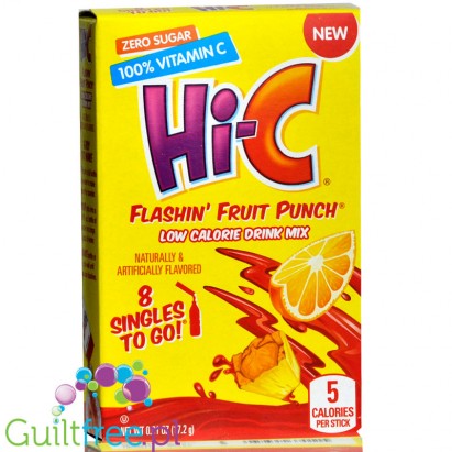 Hi-C Flashin’ Fruit Punch Singles To Go - saszetki bez cukru, napój instant