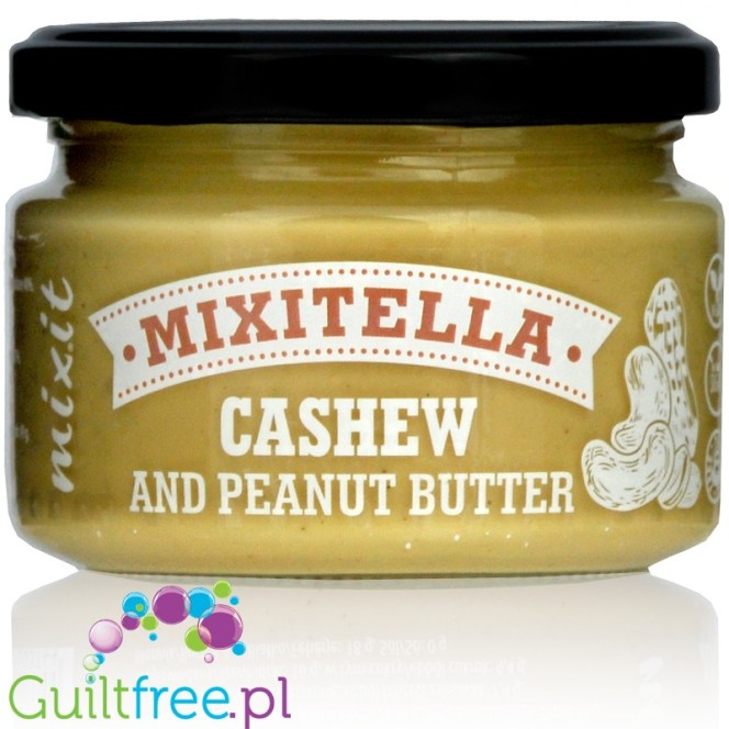 Mixitella Cashew & Peanut 60/40 double-nut butter with no additives