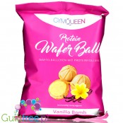 GymQueen Protein Wafer Balls Vanilla Bomb - kulki waflowe z proteinowym kremem waniliowym bez dodatku cukru